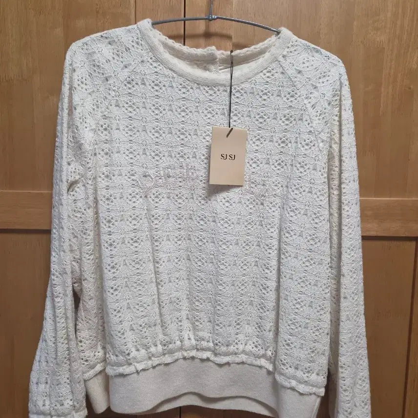 [BUNJANG] SJSJ Ivory Lace Double Knit Sweatshirt / (새상품)sjsj  아이보리 레이스 이중지 맨투맨 44(55가능)