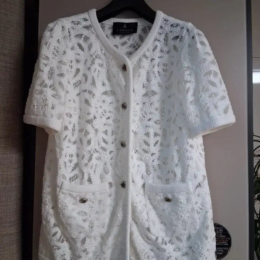 [BUNJANG] Lanvin White Lace Cardigan / 랑방  화이트 레이스 가디건