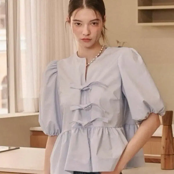 [BUNJANG] Hibiscus Bloom Blouse / 히비스커스블룸 블라우스