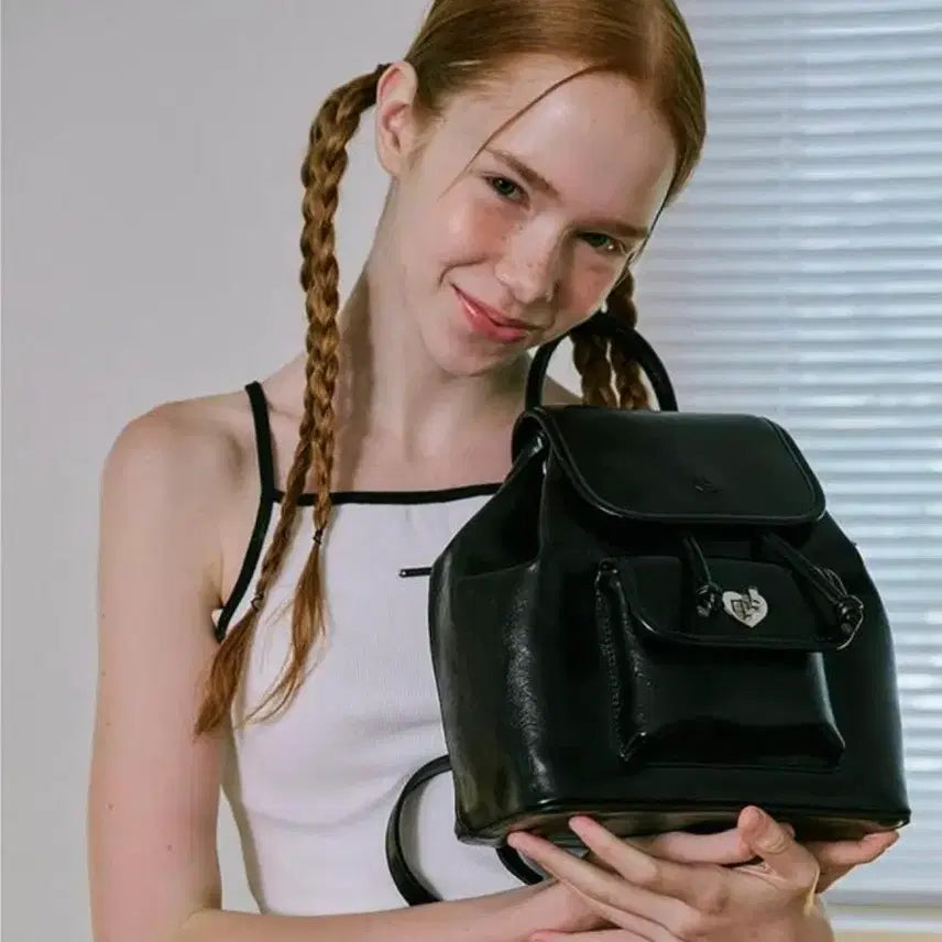 [BUNJANG] L'elfin 'In The Backpack' Backpack - Black / 새상품급-엘노이 인더 백팩