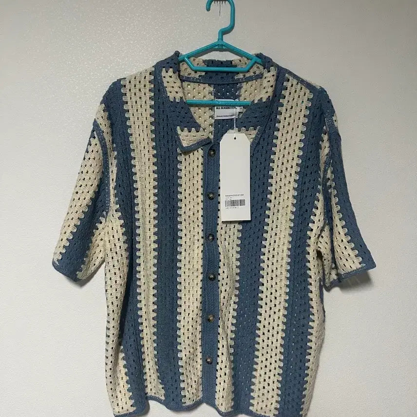 [BUNJANG] Dimitri Black Men's Striped Button-Down Shirt XL / [새상품] 남자셔츠