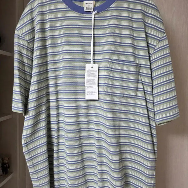 [BUNJANG] Khakis Border T-Shirt L / 카키스 보더티 L