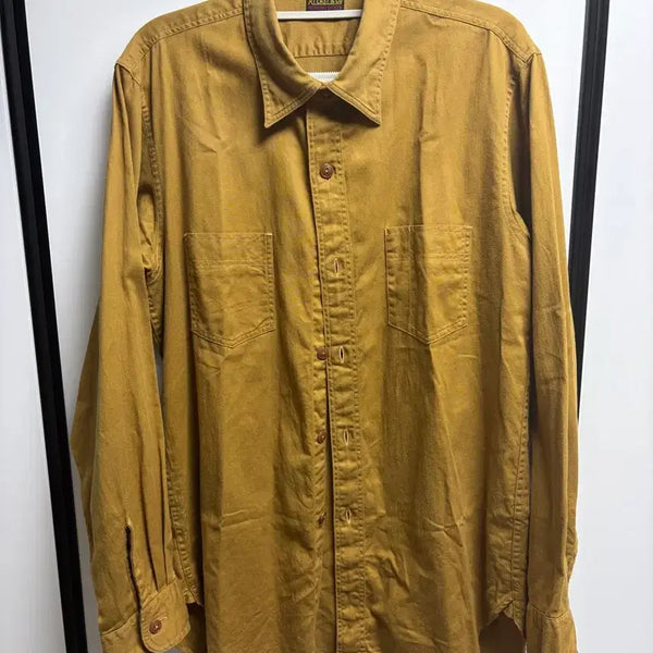 [BUNJANG] Etlaco Work Shirt Mustard 15.5 / 엣라코 워크셔츠 15.5 사이즈