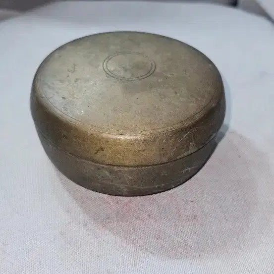 [BUNJANG] Heavy Brass Circular Incense Box Container (208g) / 묵직한 황동제 원형 향합 향 보관함 208g