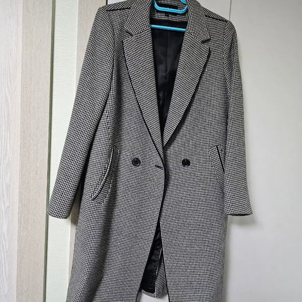 [BUNJANG] Check Pattern Double-Button Coat / 체크 패턴 더블 버튼 코트66