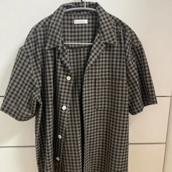 [BUNJANG] Seasalt Checked Half Pajama Shirt / Seasalt 파자마 하프 셔츠