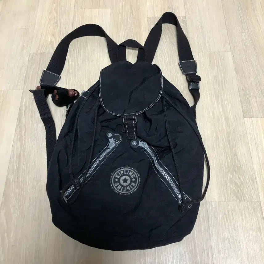 [BUNJANG] Kipling Vintage Y2K Drawstring Backpack Bag - Black / (OS) 키플링 KIPLING 빈티지 Y2K 복조리 백팩 키플링 가방 블랙