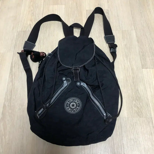 [BUNJANG] Kipling Vintage Y2K Drawstring Backpack Bag - Black / (OS) 키플링 KIPLING 빈티지 Y2K 복조리 백팩 키플링 가방 블랙