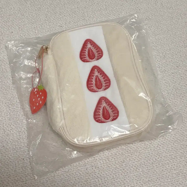 [BUNJANG] Strawberry Sandwich Pouch / Pencil Case / 딸기 산도 파우치 필통 스트로베리 이치고 샌드위치