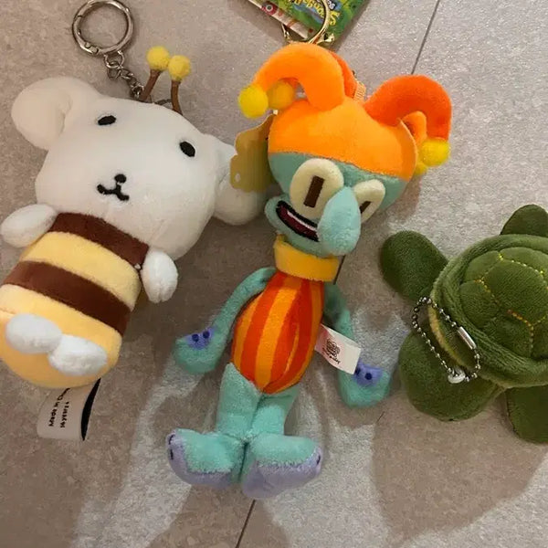 [BUNJANG] Bee Gadget, Snail Keychain, Turtle Keychain Set / 가나디키링,징징이키링,거북이키링 판매