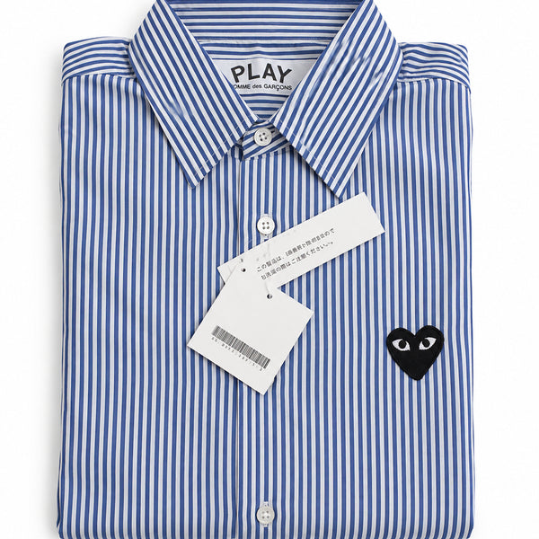 [BUNJANG] Comme des Garçons Play Striped Shirt / 정품)새상품 꼼데가르송 블랙와펜 스트라이프 셔츠 AX-B018-051-1