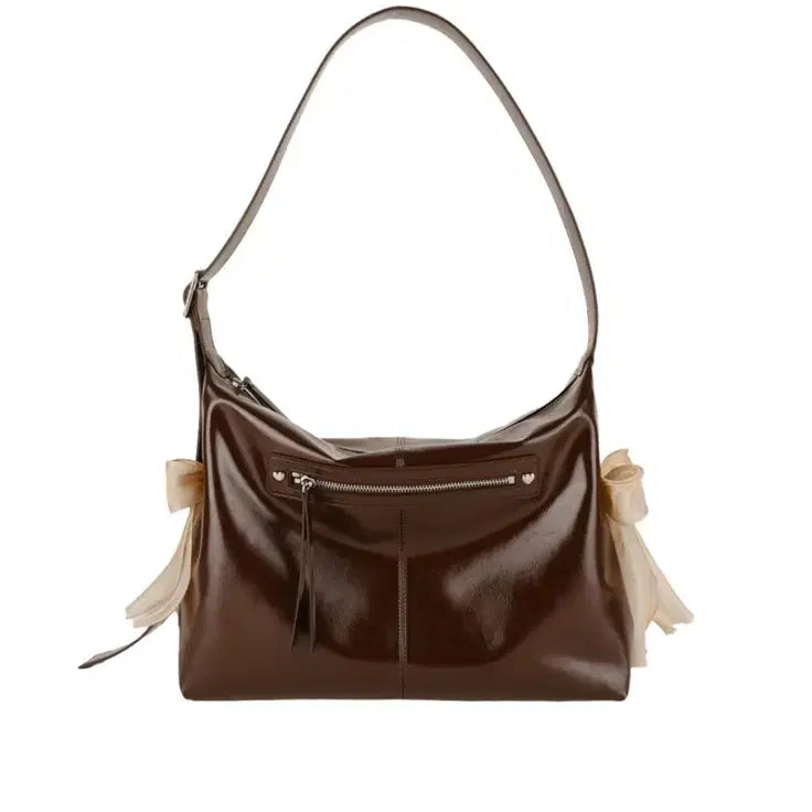 [BUNJANG] Ovuni Pillow Ribbon Bag (Choco Brown) / ovuni) 오부니 필로우 리본백 초코브라운