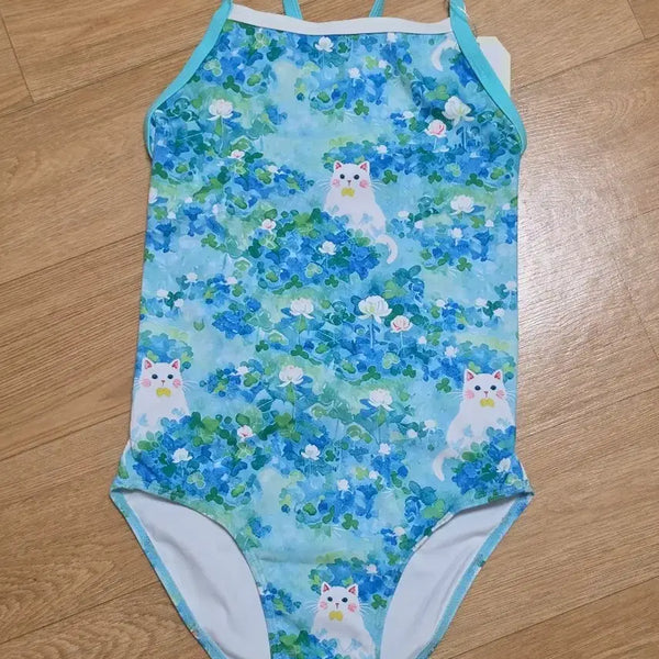 [BUNJANG] Women's Swimsuit Cat Pattern M Size / 새제품 여성 수영복