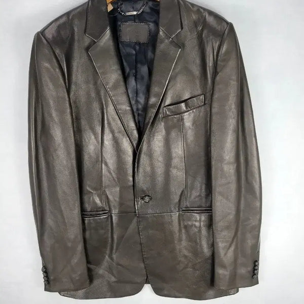 [BUNJANG] TIME HOMME Leather Jacket / (정품) TIME 옴므 가죽 자켓