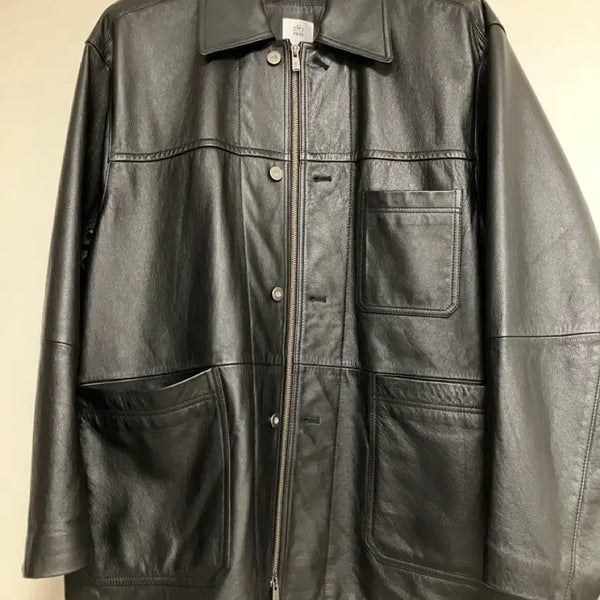 [BUNJANG] Poliliteu Leather Coverall Black / 폴리테루 레더 커버올 블랙 (3)