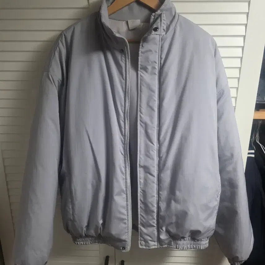 [BUNJANG] Wolon Padded Flight Jumper - Grey / 월론 항공점퍼 패딩 그레이