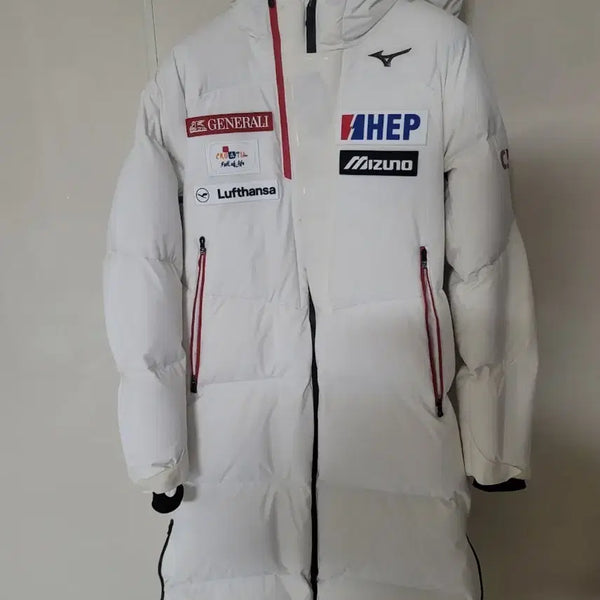 [BUNJANG] Mizuno Goose Down Long Padding White L (100) / 미즈노 대장급 구스다운 롱패딩 화이트 L 100사이즈 상태굿오염없이 깨