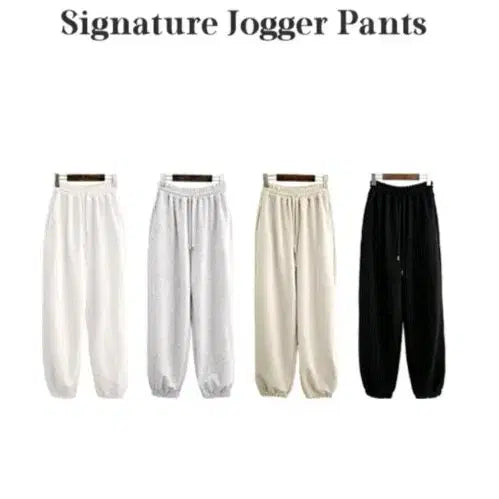 [BUNJANG] D-Hou Handmade Jogger Pants (Set) / 드하우 제작조거 3개 아이,베이지,블랙 (증정 썸띵니트 아이보리)