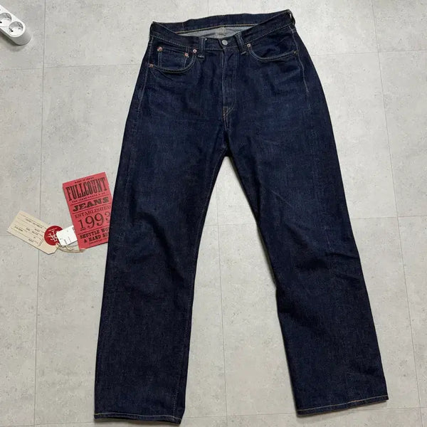 [BUNJANG] Full Count 0105W Denim Jeans Size 29 / 풀카운트 0105w 데님 29사이즈 기장수선 착샷o