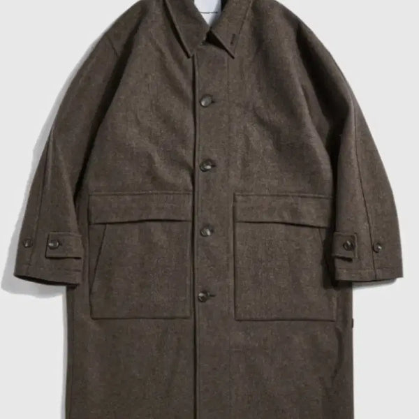 [BUNJANG] Espionage Wool Wide Single Trench Coat M / [에스피오나지] 울 와이드 싱글 트렌치코트 M