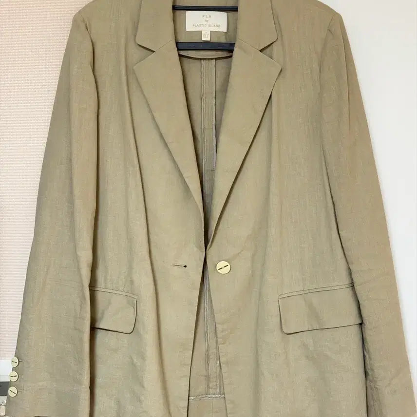 [BUNJANG] Plastic Island Linen Single Button Jacket / 플라스틱 아일랜드 자켓