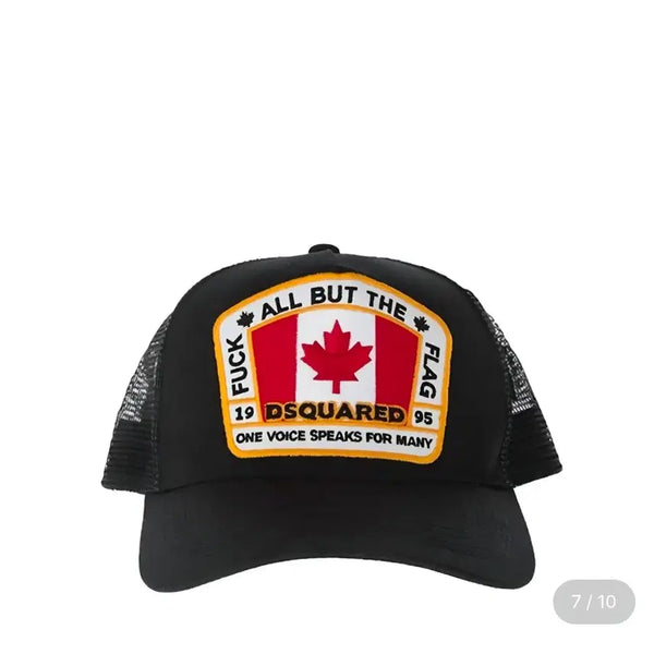 [BUNJANG] Dsquared2 Canada Patch Black Mesh Vintage Ball Cap / [정품] 디스퀘어드2 캐나다패치 블랙 메쉬 빈티지 볼캡 남자 여자 모자