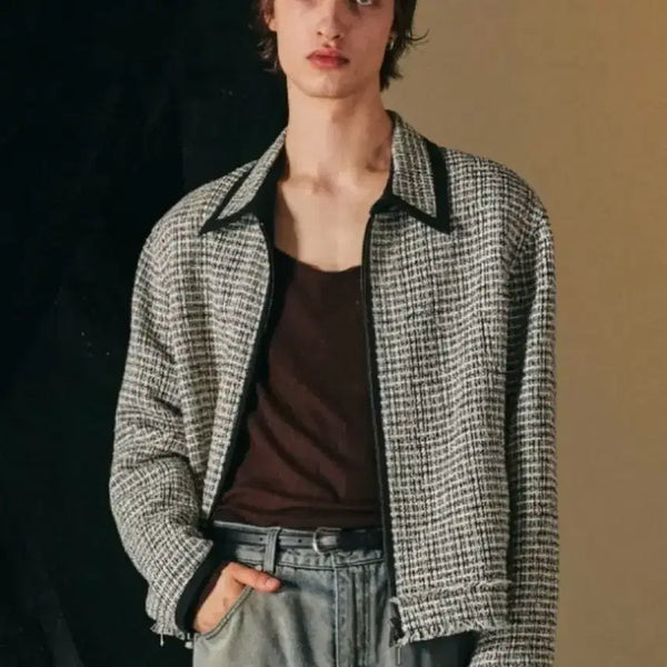 [BUNJANG] ELMUDE Tweed Jacket (Size 46) / 엘무드 트위드 자켓 46