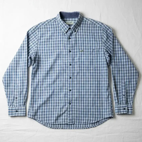 [BUNJANG] Crocodile 00s Blue Check Button-Down Shirt 2XL / [CROCODILE] 00s 블루체크 버튼다운 셔츠