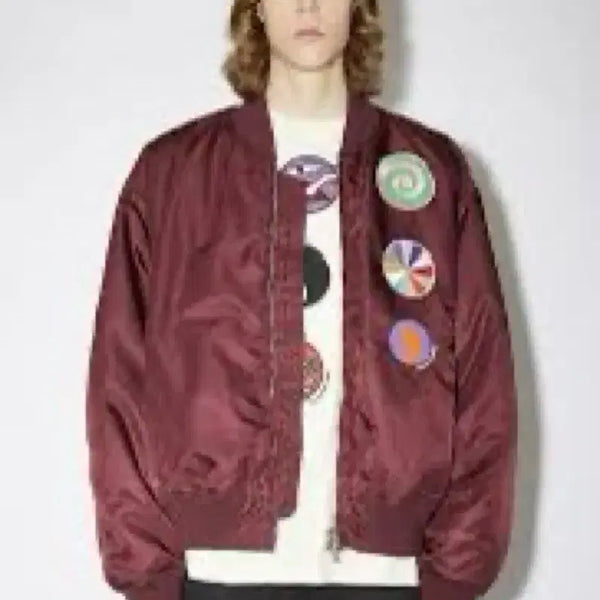 [BUNJANG] Acne Studios Burgundy Bomber Jacket / 아크네 스튜디오 버건디 오버핏 봄버자켓
