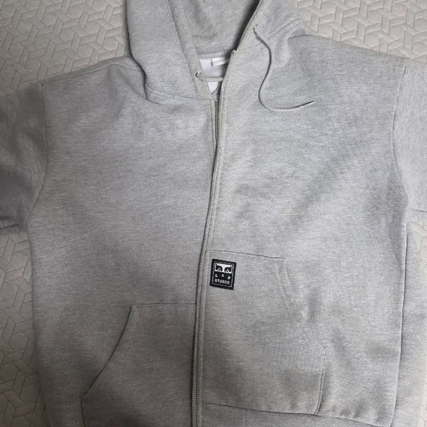 [BUNJANG] IAB Studio OBEY Hoodie Zip-Up Gray / 아이앱 오베이 후드집업