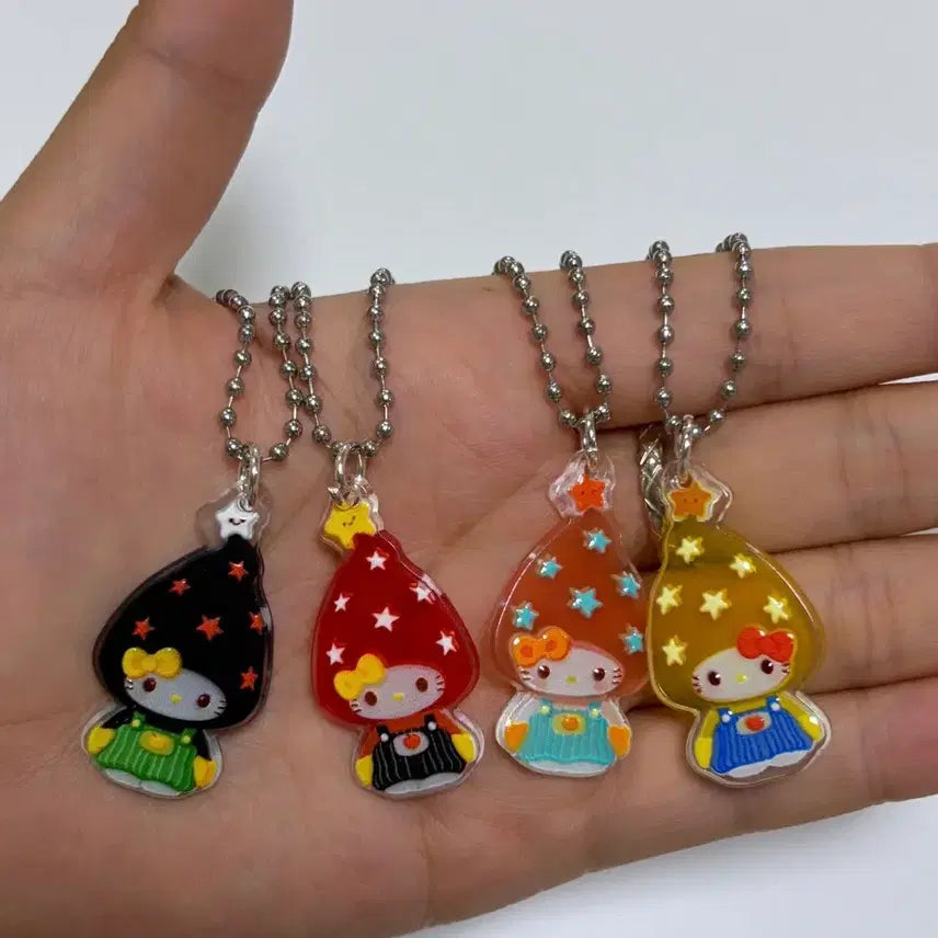 [BUNJANG] Hello Kitty Hat Charm Set / 모자 키티 키링 세트