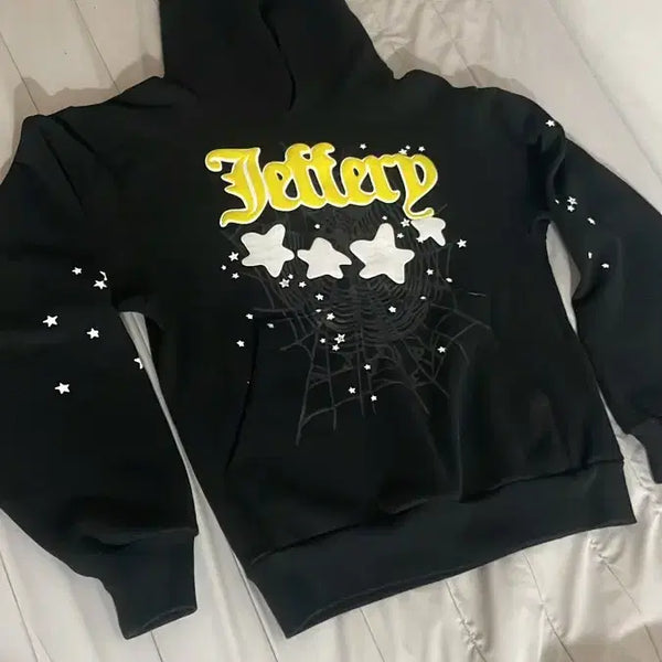 [BUNJANG] Sp5der Jeffery Hoodie Black S / 정품 급처)Sp5der Jeffery 후드티 S