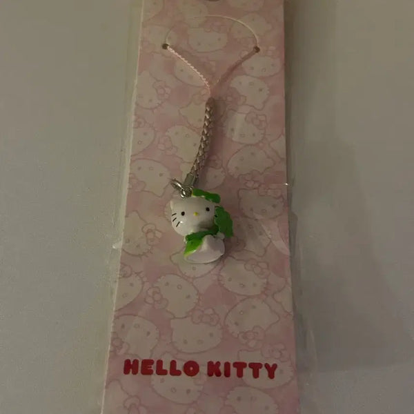 [BUNJANG] Hello Kitty 50th Anniversary Clover Kitty Keyring Strap / 헬로키티 50주년 클로버 키티 키링 스트랩