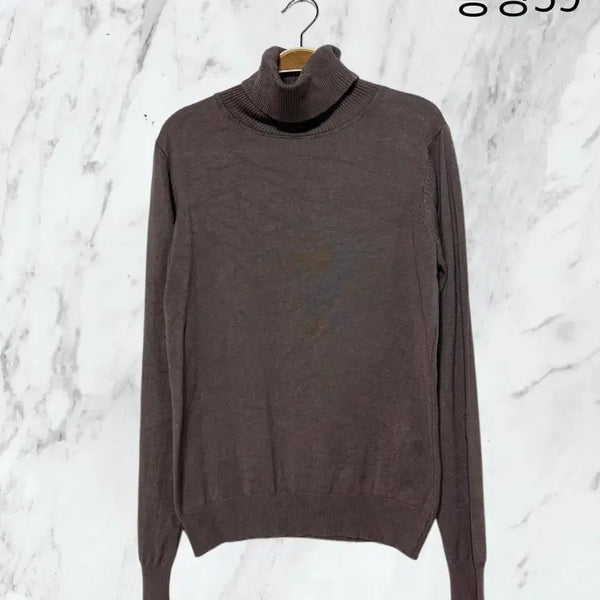 [BUNJANG] Brown Basic Turtleneck Knit - New / 브라운 기본 폴라 니트 새상품