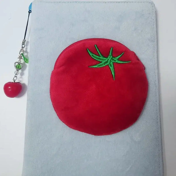[BUNJANG] Tomato Pouch, Book Cover, and Keychain Set / 다이소 토마토 파우치 책커버 토마토 키링