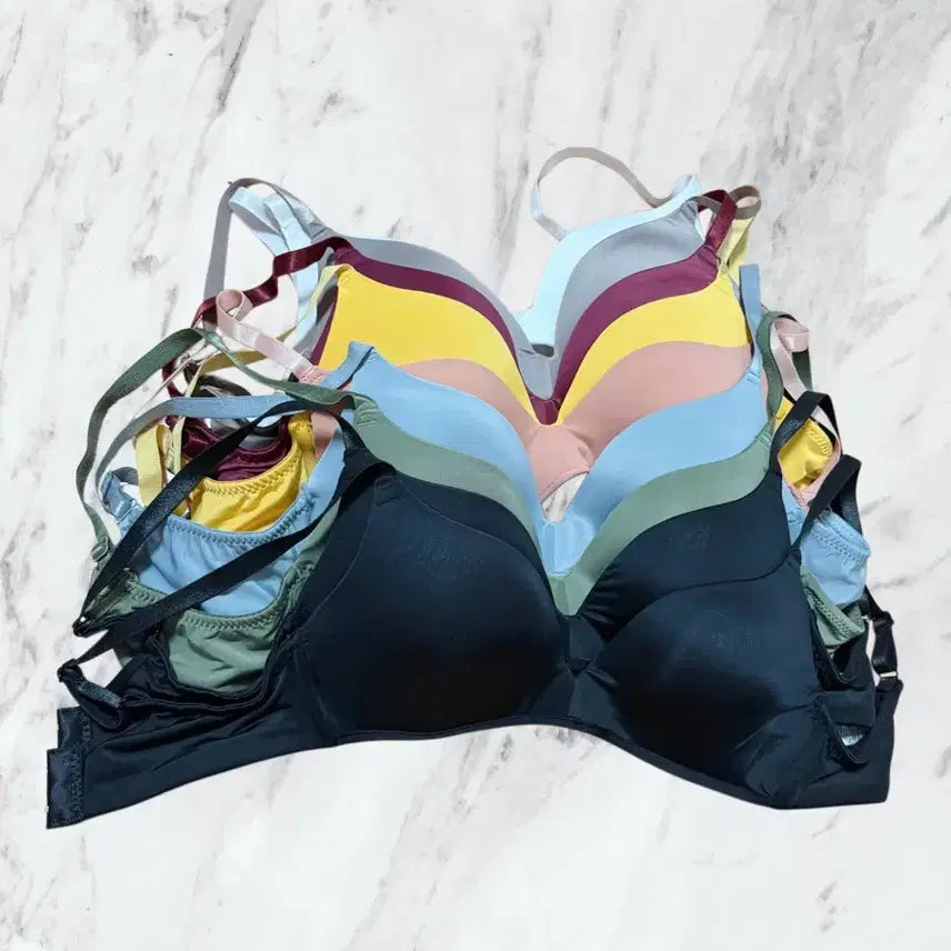 [BUNJANG] No-Wire Basic Bra 9-Piece Bundle Set / 노와이어 기본 브라 70ab 새상품 9개 일괄판매