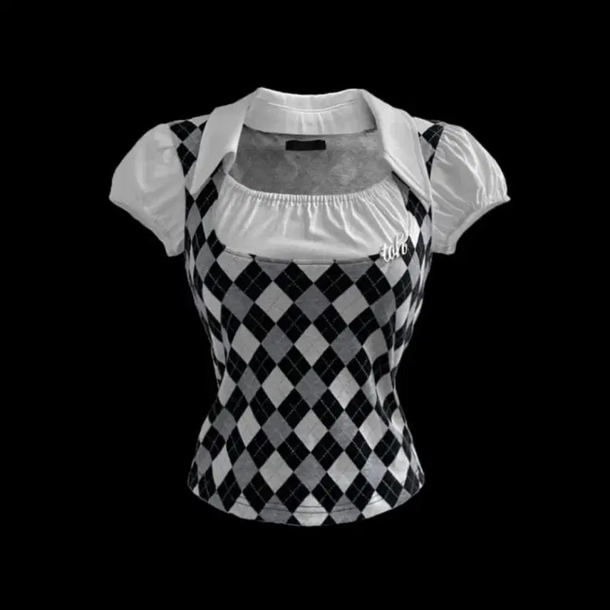 [BUNJANG] Toh Dolltop Argyle Knit Vest / (새상품) Toh 돌리탑 아가일