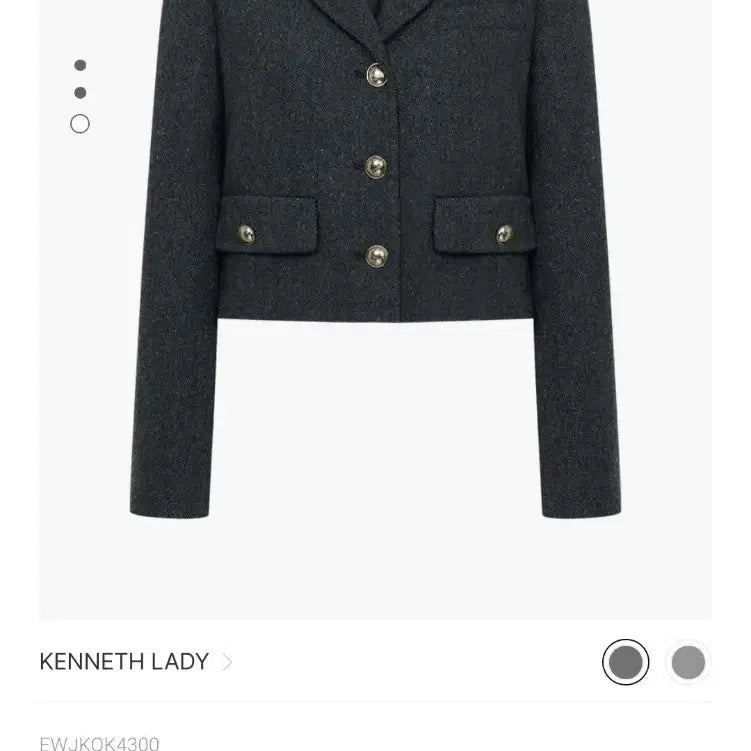 [BUNJANG] Kenneth Lady Herringbone Wool Jacket Charcoal Size 55 / 새제품. 케네스 레이디 헤링본 울자켓 55사이즈. 차콜색