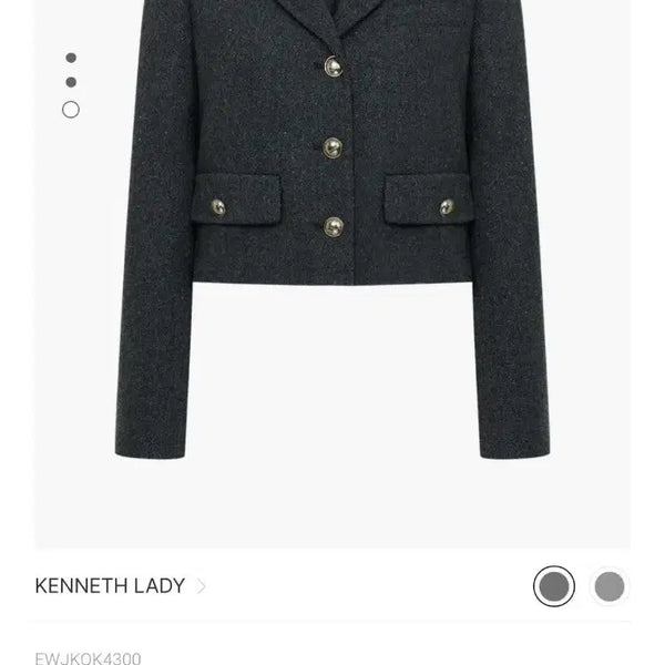 [BUNJANG] Kenneth Lady Herringbone Wool Jacket Charcoal Size 55 / 새제품. 케네스 레이디 헤링본 울자켓 55사이즈. 차콜색