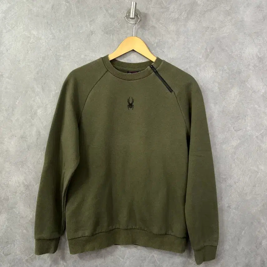 [BUNJANG] Spyder Round Khaki Sweatshirt / 스파이더 라운드 카키 맨투맨 95