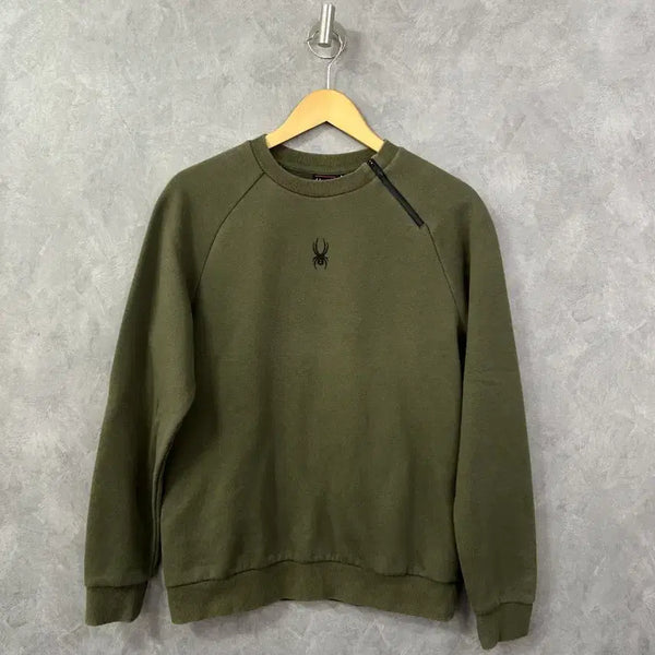 [BUNJANG] Spyder Round Khaki Sweatshirt / 스파이더 라운드 카키 맨투맨 95