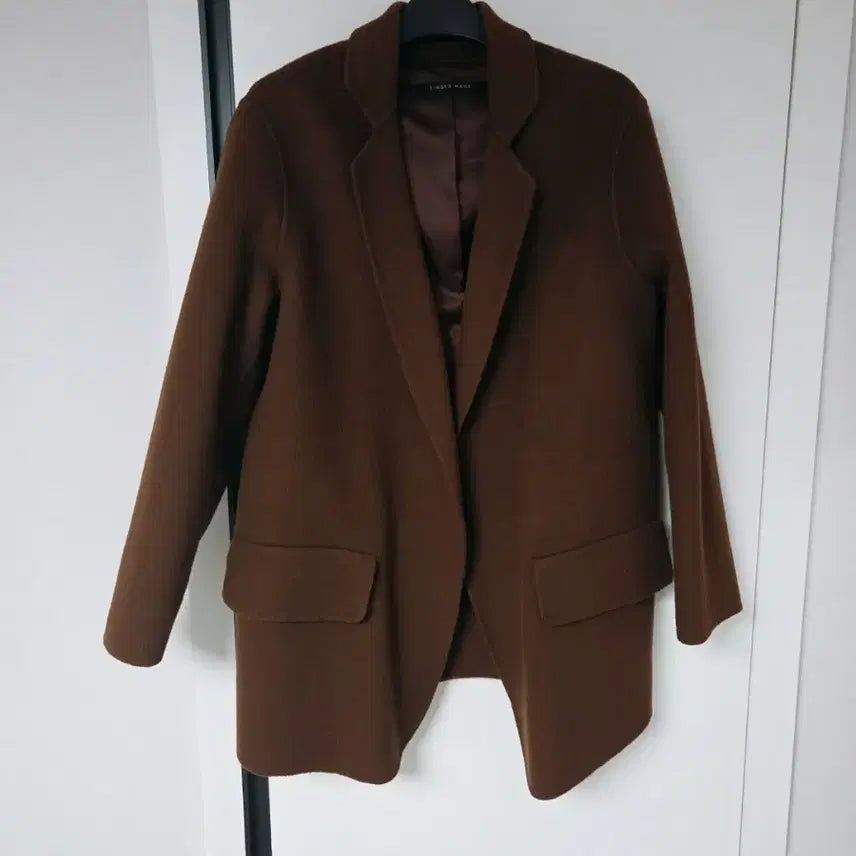 [BUNJANG] FINGER Handmade Wool Coat Jacket (Brown) / [새상품] 울 90% 코트 브라운 자켓 울자켓 울코트 핸드메이드 코트