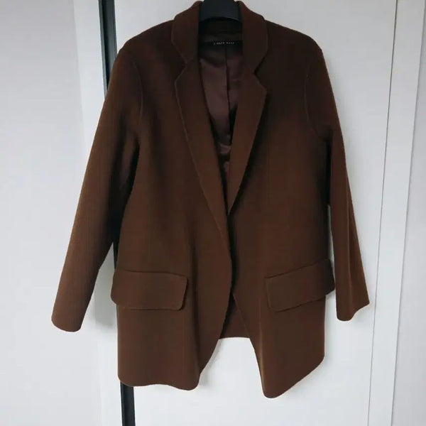 [BUNJANG] FINGER Handmade Wool Coat Jacket (Brown) / [새상품] 울 90% 코트 브라운 자켓 울자켓 울코트 핸드메이드 코트