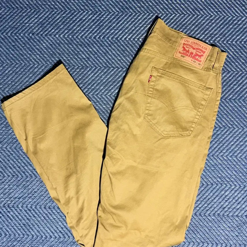 [BUNJANG] Levi's 505 Regular Fit COOL Pants - Khaki / 리바이스 505 레귤러 핏 쿨 팬츠