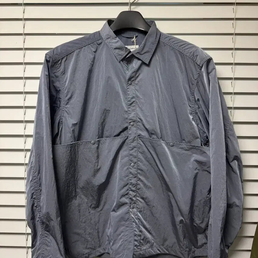 [BUNJANG] Ends and Means Light Shirt Jacket Ash Blue / Ends and means 엔즈앤드민즈 라이트 셔츠 자켓 애쉬 블루