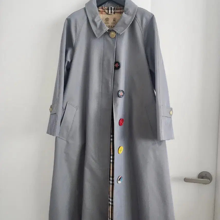 [BUNJANG] Burberry Grey Multi-Button Coat / 버버리  그레이 멀티 버튼
