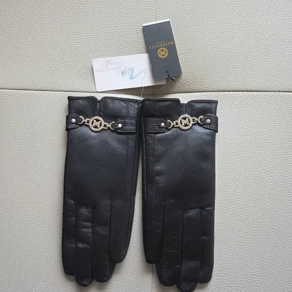 [BUNJANG] Metropolis Women's Leather Gloves Black / 메트로시티 여성 가죽 장갑 블랙
