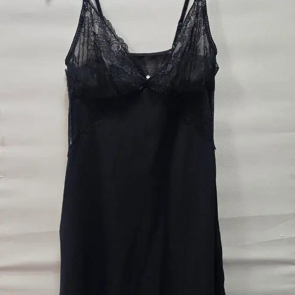 [BUNJANG] Lace Detail Black Slip S / 레이스 슬립 블랙S