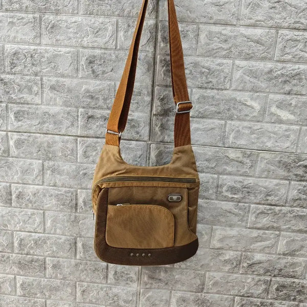 [BUNJANG] Tumi Brown Canvas Crossbody Bag / 투미(TUMI)  브라운 캔버스 크로스백 사이즈 30*30