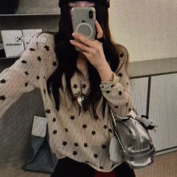 [BUNJANG] Star Pattern Long Sleeve T-Shirt / (해외배송)별무늬 긴팔 티셔츠  3컬러